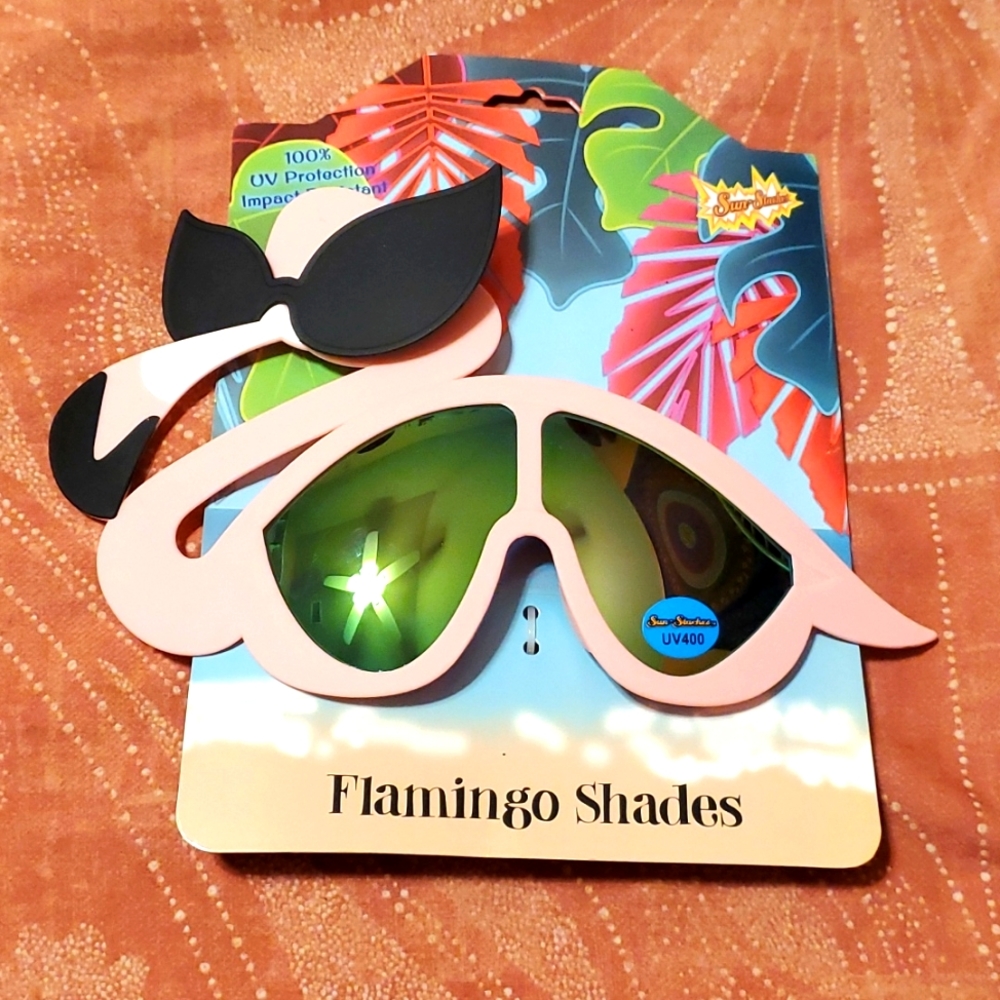 Sun-Staches Flamingo Shades UV400 100% UV Protection Impact Resistant Lenses